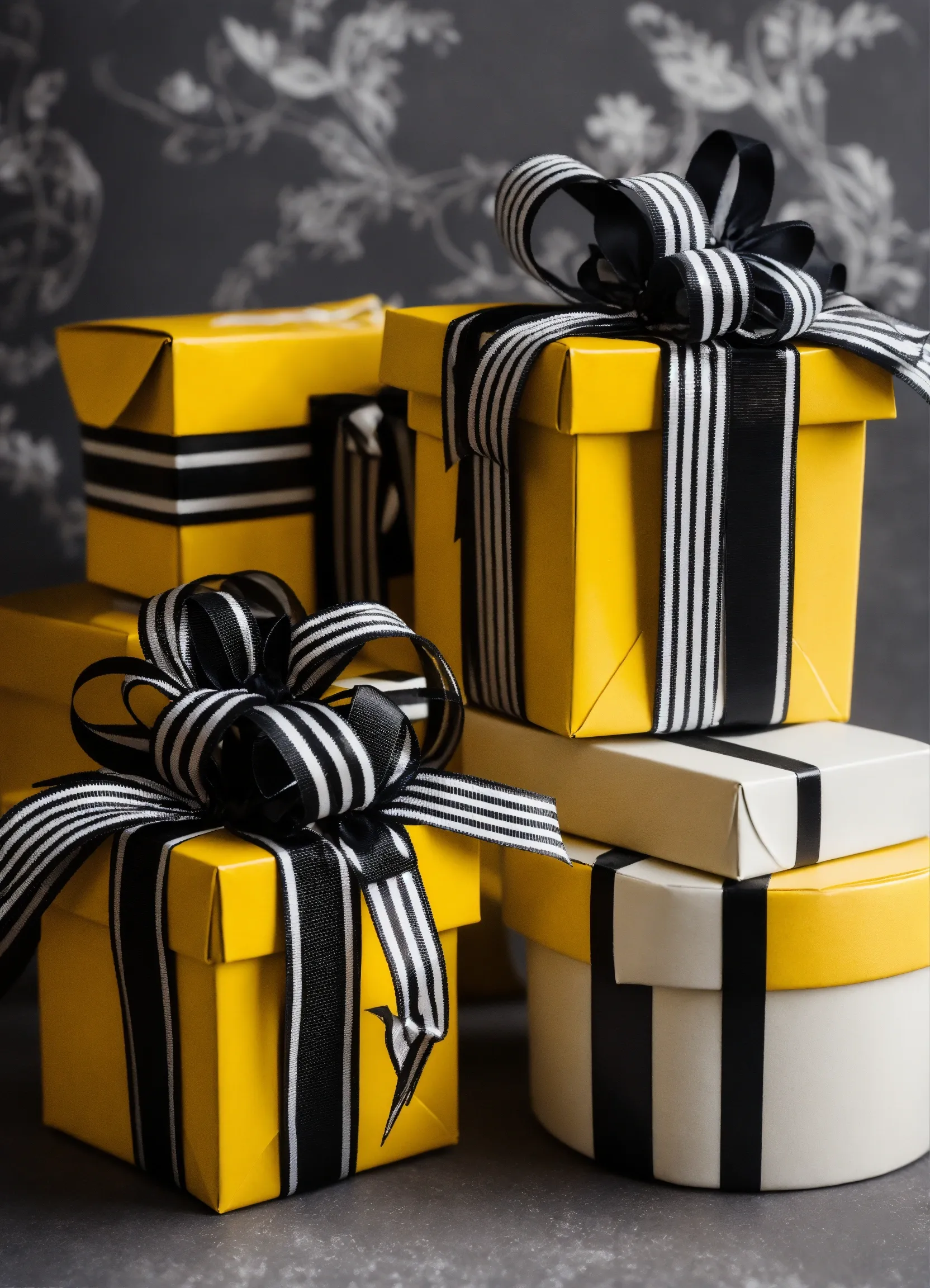 Holiday-themed gift wrapping with natural elements